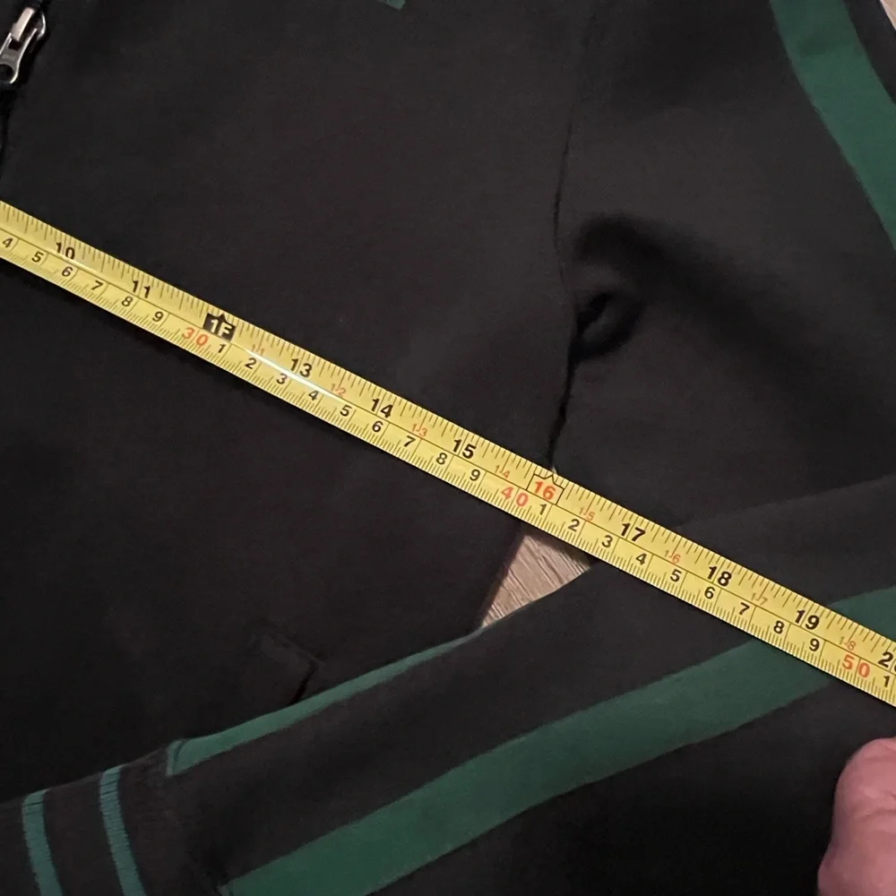 North Face Black and Green Track Jacket Boy’s Medium